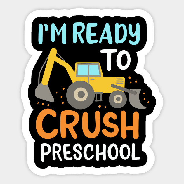 Pre-K Beginner Preschool Teacher Excavator Fan Sticker by dilger